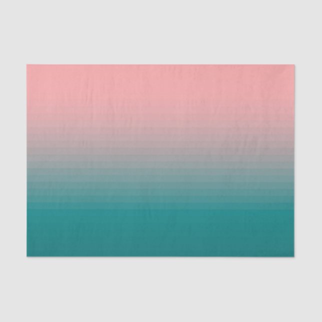 Papel De Seda Rosa e Teal (Frente )