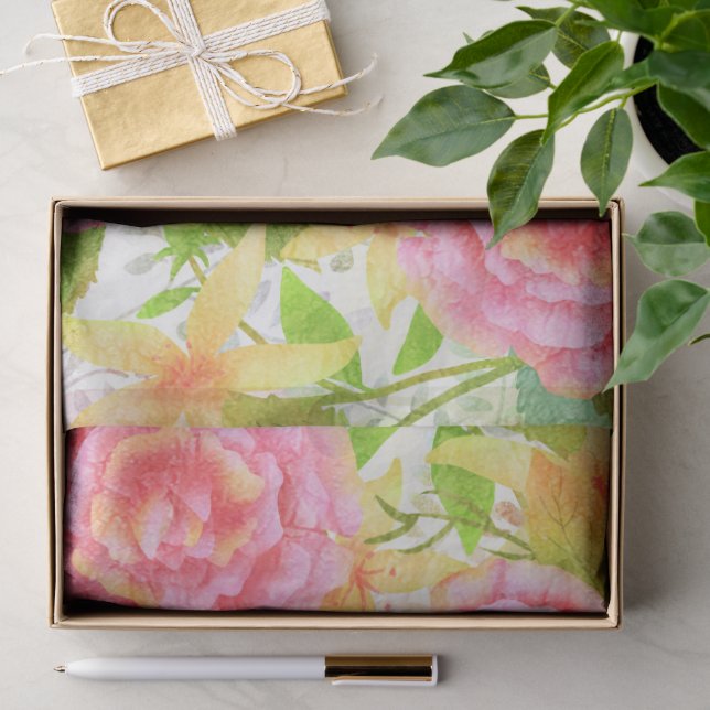 Papel De Seda Rosa Envelhecida Vintage (Presente)