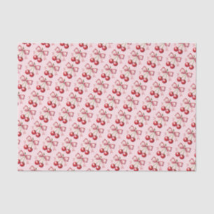 Papel De Seda Rosa Feminino Vermelho Coquette Cereja