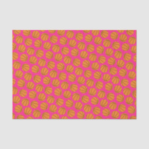 Papel De Seda Rosa Festa de aniversário desportiva de basquete