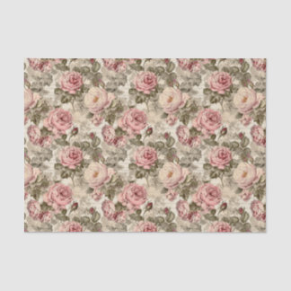Papel De Seda Rosa Floral de Ephemera vitoriana