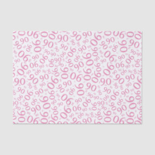 Papel De Seda rosa legal e branco do teste padrão do número do