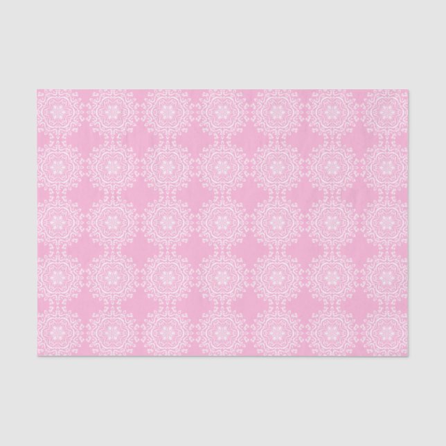 Papel De Seda Rosa Mandala (Frente )