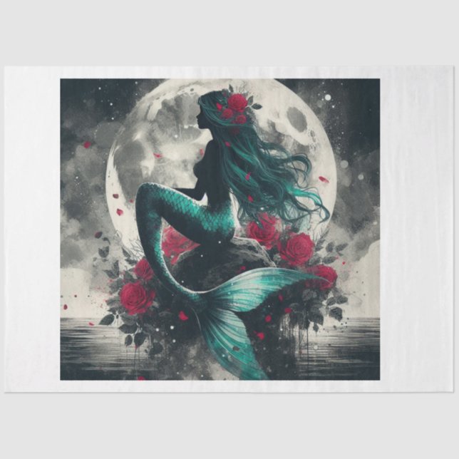 Papel De Seda Rosa Mermaid Moon (Frente )