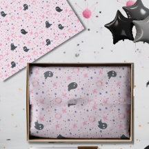 Rosa Moderno Preto Fofo Boo Fantasma de Halloween