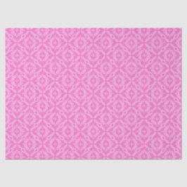 Papel De Seda Rosa Ornamental Damask Conscientização do Câncer d