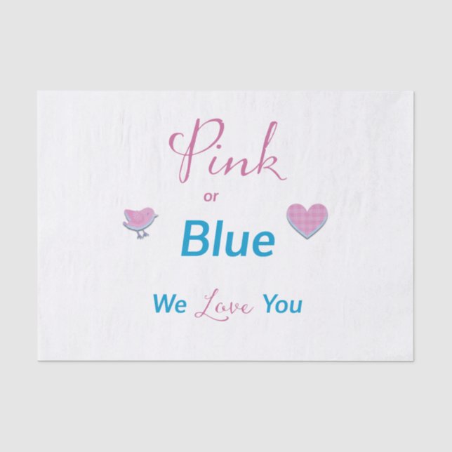 Papel De Seda Rosa ou azul (Frente )