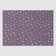 Rosa Ouro Glamouroso com Estrelas Lavanda