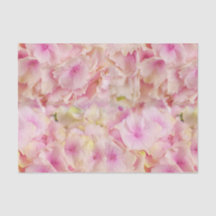 Papel de Seda Rosa Pastel Hortênsias
