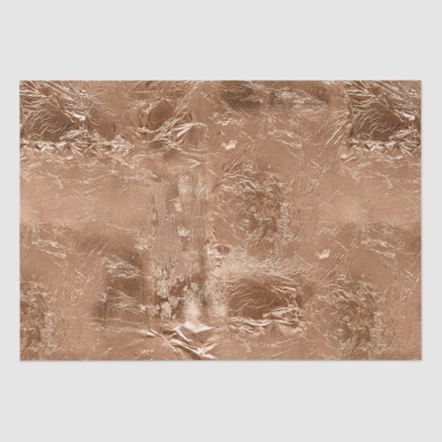 Papel De Seda Rosa Peach Dourado Glam (Frente )