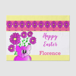 Papel De Seda Rosa Púrpura E Amarelo