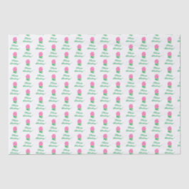 Papel De Seda Rosa Rosa Aniversário Branco