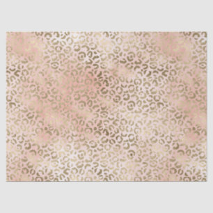 Papel De Seda Rosa Rosa Rosa Rosa Esbranquiçada Impressão Leop