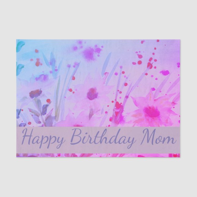 Papel De Seda Rosa Roxo e Mauve (Frente )