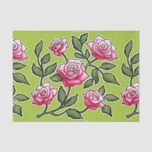 Papel De Seda Rosa verde