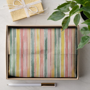 Papel De Seda Rosa Verde Pêssego Vermelho Amarelo Listras Aniver