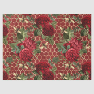 Papel De Seda Rosa vermelha 45