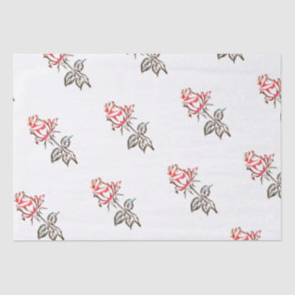 Papel De Seda Rosa vermelha com Mug de Gotas