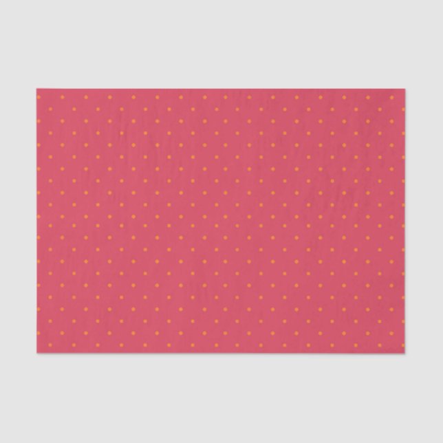 Papel De Seda Rosa Vermelho Magenta Com Manchas Laranja De Peixe (Frente )