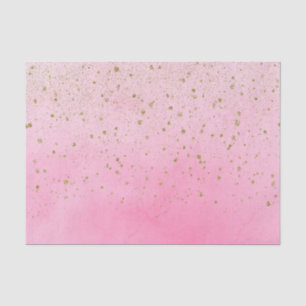 Papel De Seda Rosado Rosa Rosa e Dourado Partido do Chá de panel