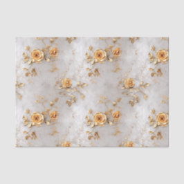 Papel De Seda Rosas Amarelas Românticas