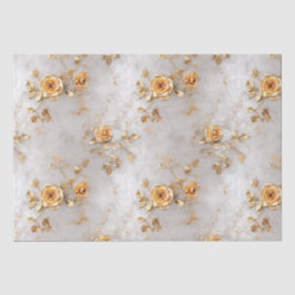 Papel De Seda Rosas Amarelas Românticas