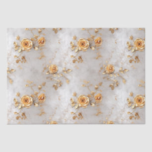 Papel De Seda Rosas Amarelas Românticas