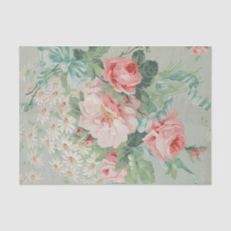 Papel De Seda Rosas Antiquados De Couve De Vintage Francês