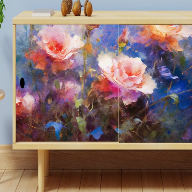 Papel De Seda Rosas azuis crescem em minha desnuvem de jardim (Criador carregado)