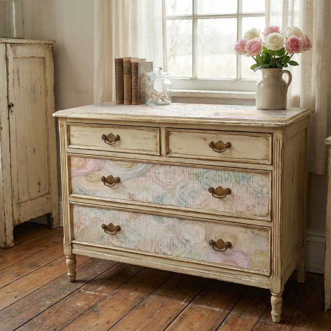 Papel De Seda Rosas Brilhantes No Local De Linn Retroativo Da Vi (Criador carregado)