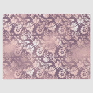 Papel De Seda Rosas claro - Fluxos de Estêncil na Decoupage da