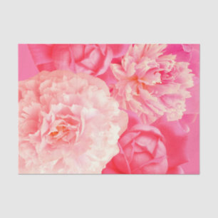 Papel De Seda Rosas cor-de-rosa das peônias do pêssego do len