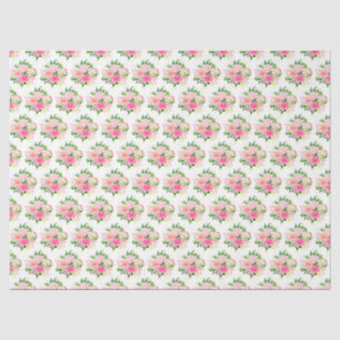 Papel De Seda Rosas Cor-de-Rosa Flores e Folhagens