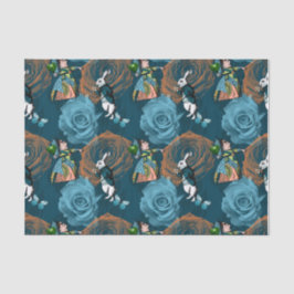 Papel De Seda Rosas da Rainha dos Corações do Coelho Branco