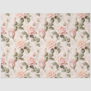 Papel De Seda Rosas da Série Cottage Chic Design 2