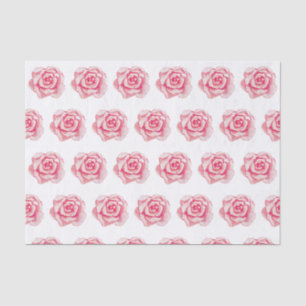 Papel De Seda Rosas de Aquarela Rosa