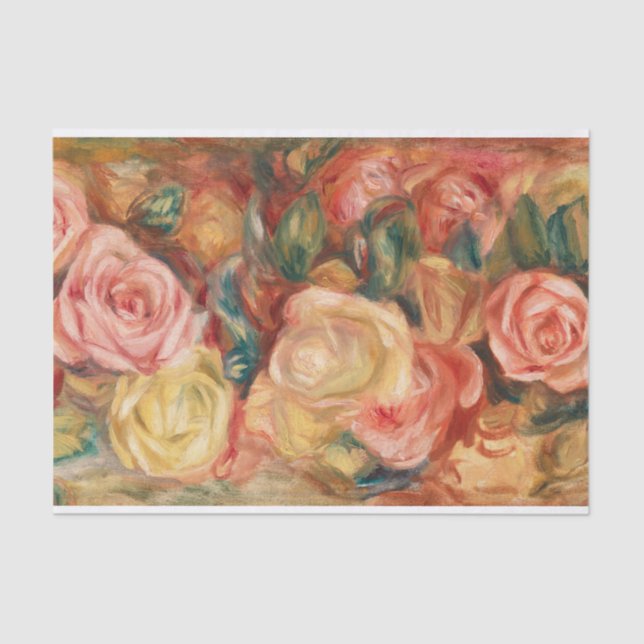 Papel De Seda Rosas de Auguste Renoir (Frente )
