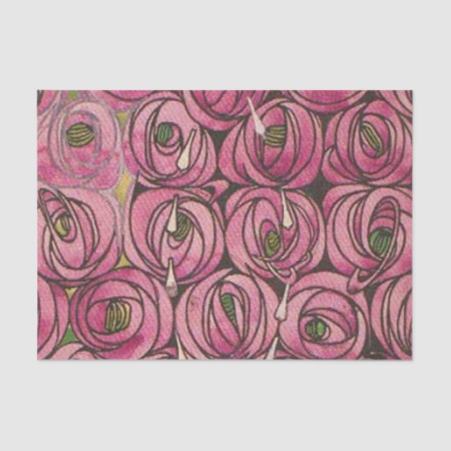 Papel De Seda Rosas de Charles Mackintosh  (Frente )