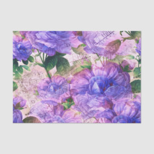 Papel De Seda Rosas de Lilac Vintage