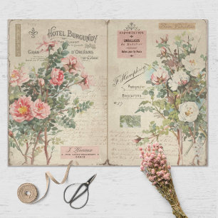 Papel De Seda Rosas de vindima e desacoplamento de Ephemera