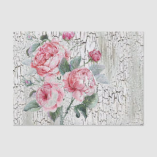 Papel De Seda Rosas do Crackle e do vintage