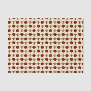 Papel De Seda Rosas e abelhas