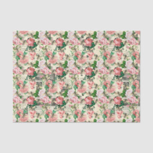 Papel De Seda Rosas e abelhas