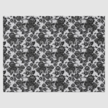 Rosas e crânios pretos na desvinculação branca