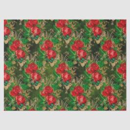 Papel De Seda Rosas e Libélulas (Design 13)