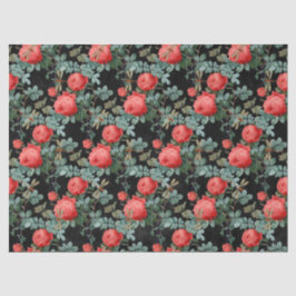 Papel De Seda Rosas e Libélulas (Design 15)