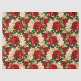 Papel De Seda Rosas e Libélulas (Design 17)