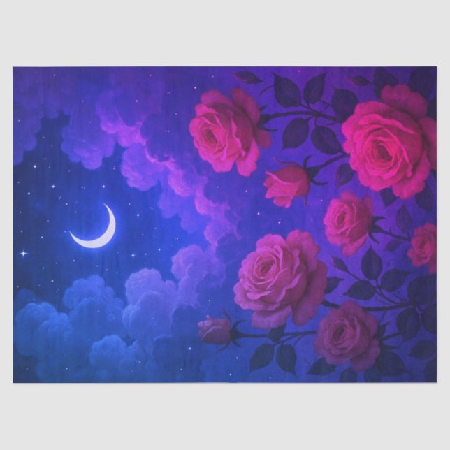 Papel de Seda Rosas e Luar (Frente )