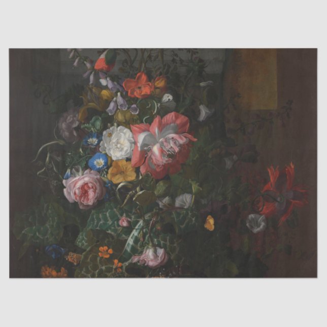 Papel De Seda Rosas e Outras Flores - Rachel Ruysch (Frente )