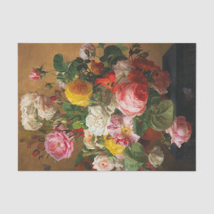 Papel De Seda Rosas em um vaso por Aghate Pilon, Arte Floral